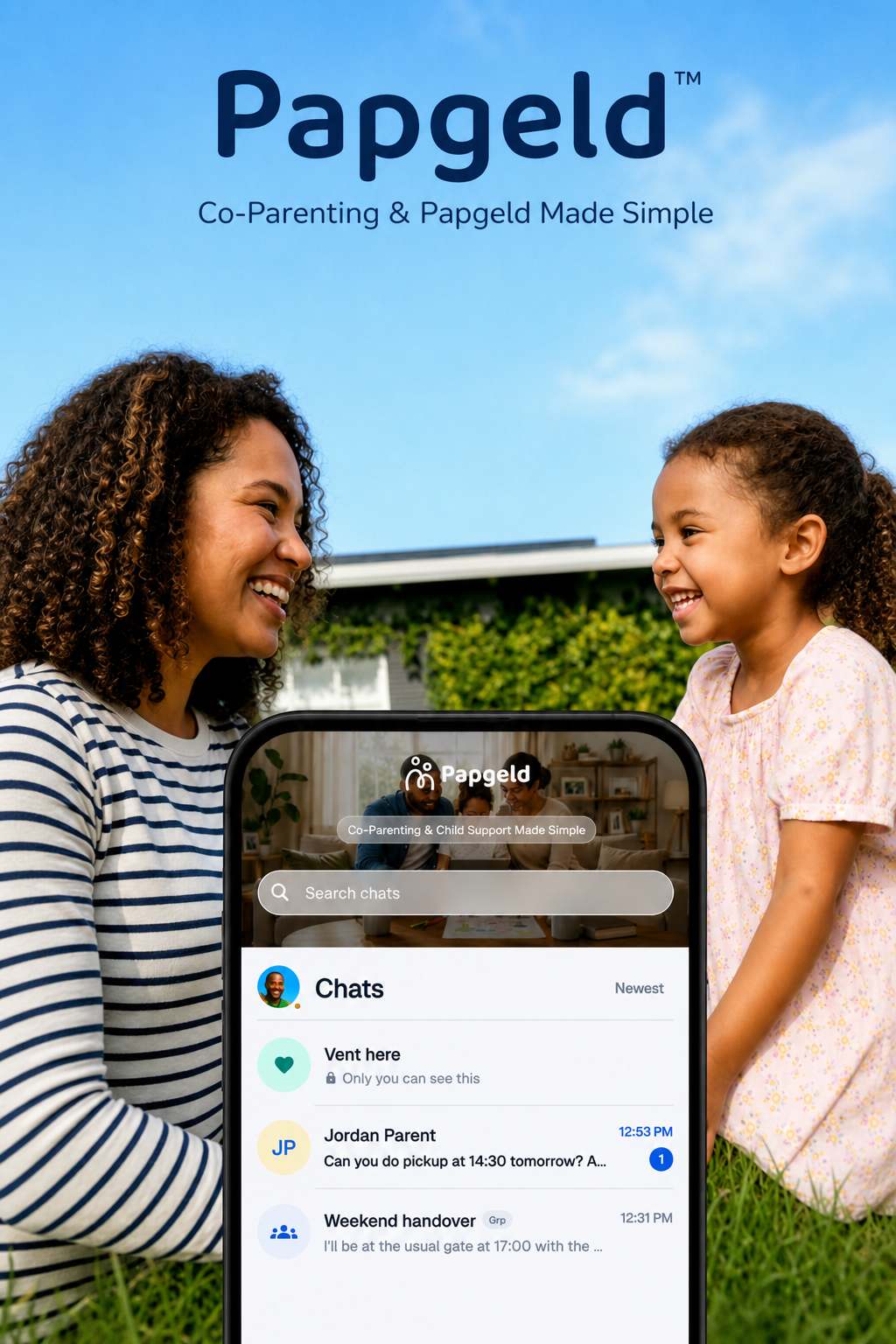 Papgeld shared chat on mobile